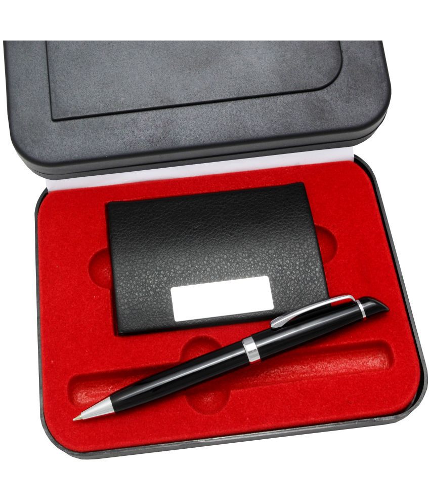     			KK CROSI 2in1 Gift Set Pen and Card Holder Combo for Gifting with Black Colour Pen Gift Set