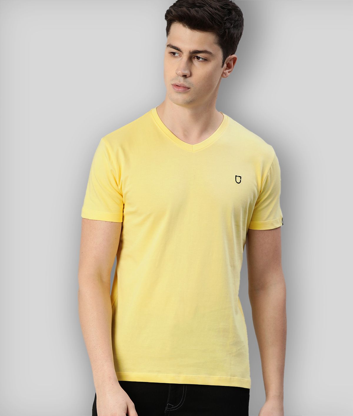     			Urbano Fashion Pack of 1 Cotton Slim Fit Men's T-Shirt ( Yellow )