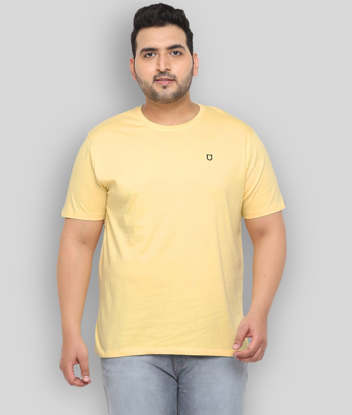     			Urbano Plus Pack of 1 Cotton Regular Fit Men's T-Shirt ( Yellow )