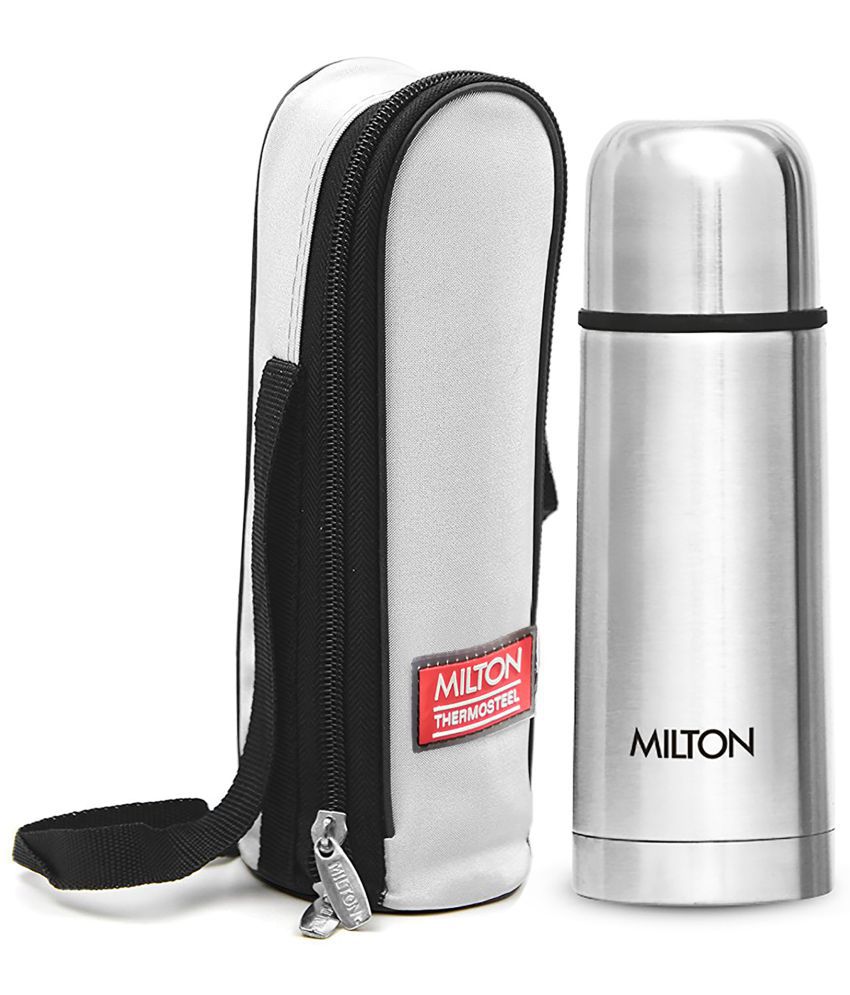     			Milton Plain Lid 350 Thermosteel 24 Hours Hot and Cold Water Bottle, 350 ml, Silver
