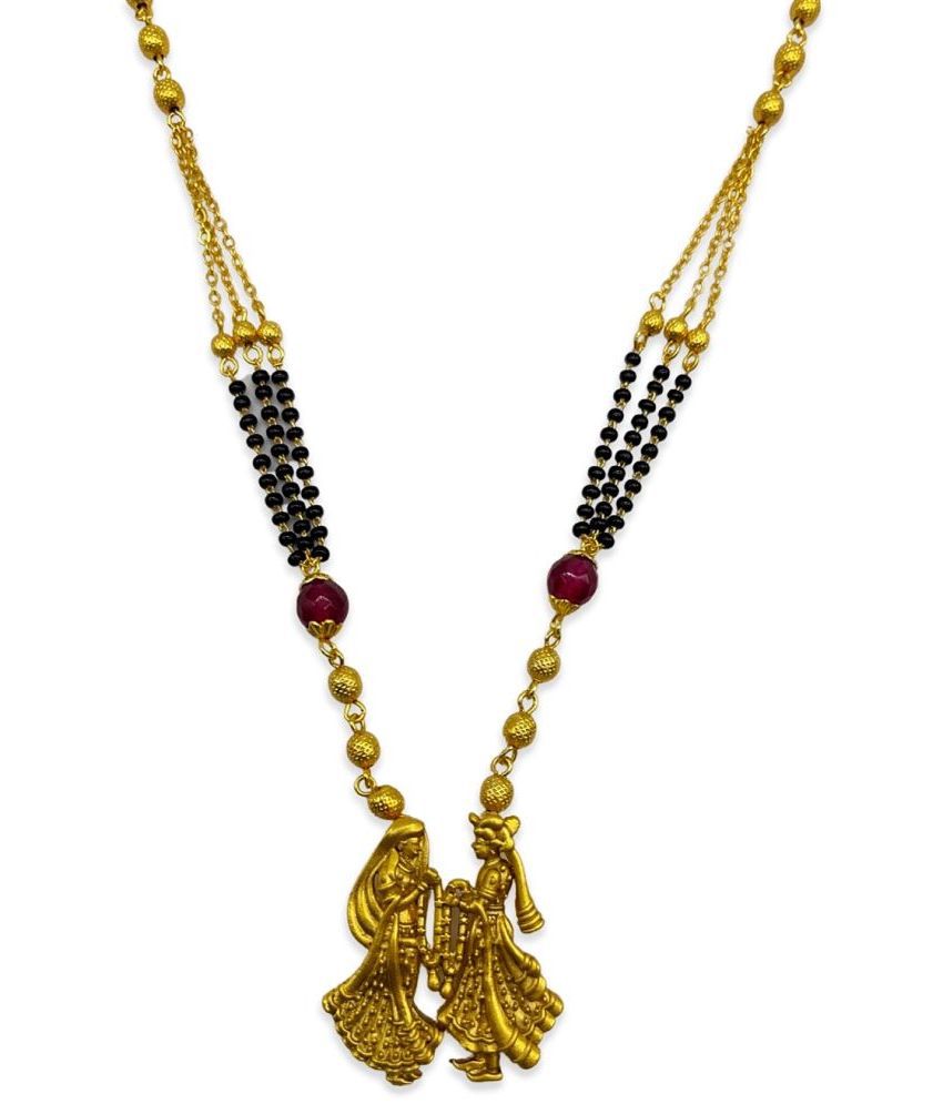 Short Mangalsutra Designs Gold Plated Necklace Hindu God Lord ...