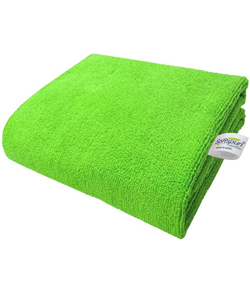     			SOFTSPUN Single Microfibre Bath + Hand + Face Towel Set Green