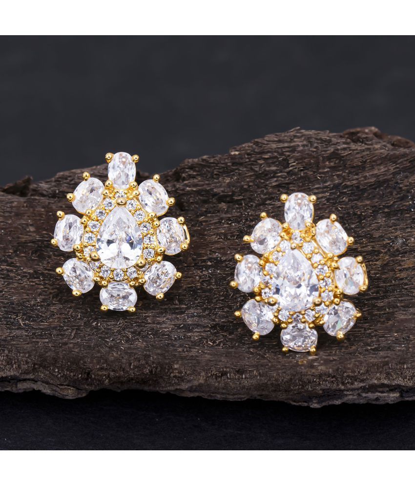     			Sukkhi Beguiling Classy Gold Plated  Cz Stud Earring For Women