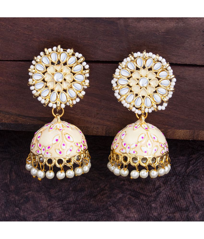    			Sukkhi Bewitching Floral Gold Plated Jumaki Earring For Women