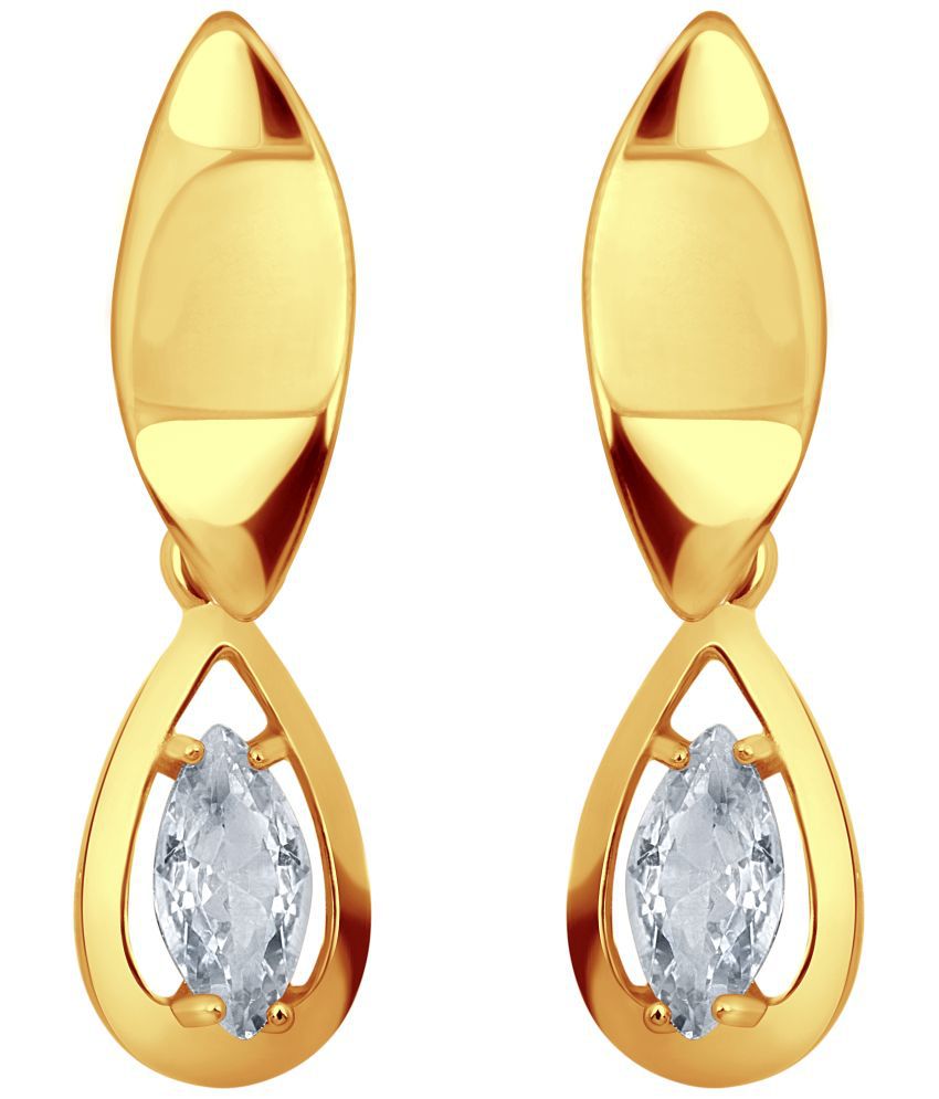     			Vighnaharta Enchanting Solitaire CZ Gold Plated earring for Girls and Women