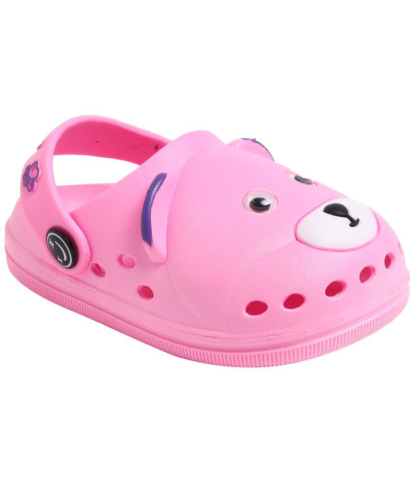     			Yellow Bee Cute Bear Clogs for Boys, Pink