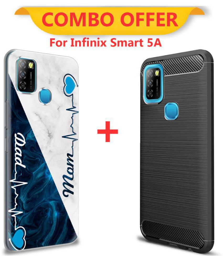     			NBOX Printed Cover For infinix Smart 5A Premium look case Pack of 2