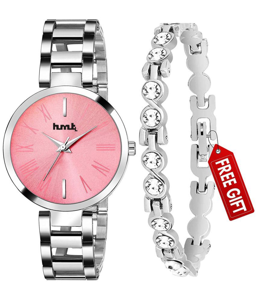 HMTL - Silver Stainless Steel Analog Womens Watch