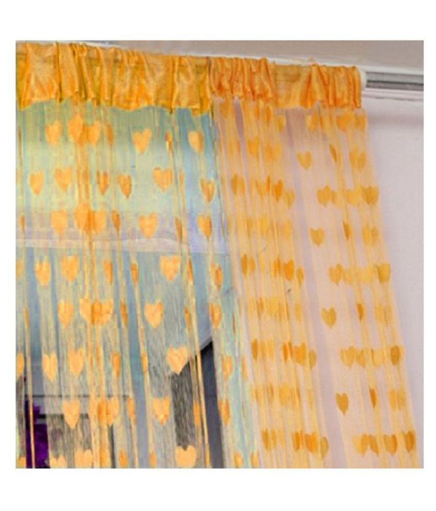     			Tanishka Fabs Set of 3 Door Heart String Curtain