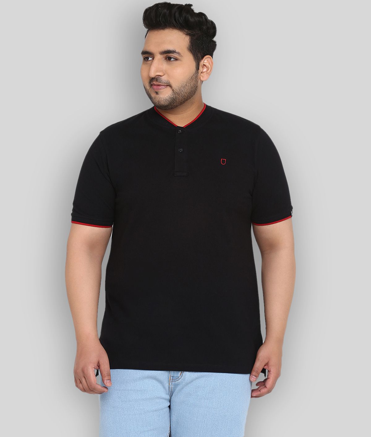    			Urbano Plus - Black Cotton Blend Regular Fit Men's T-Shirt ( Pack of 1 )