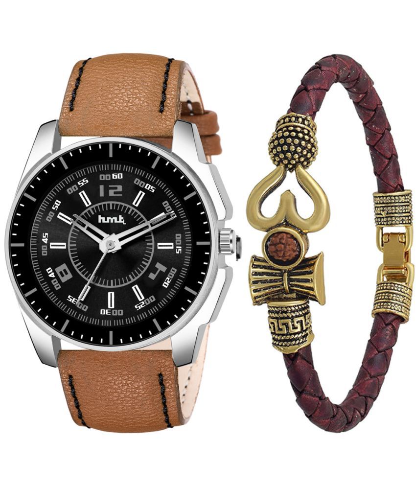     			HMTL Bracelet Watch Leather Analog Men's Watch