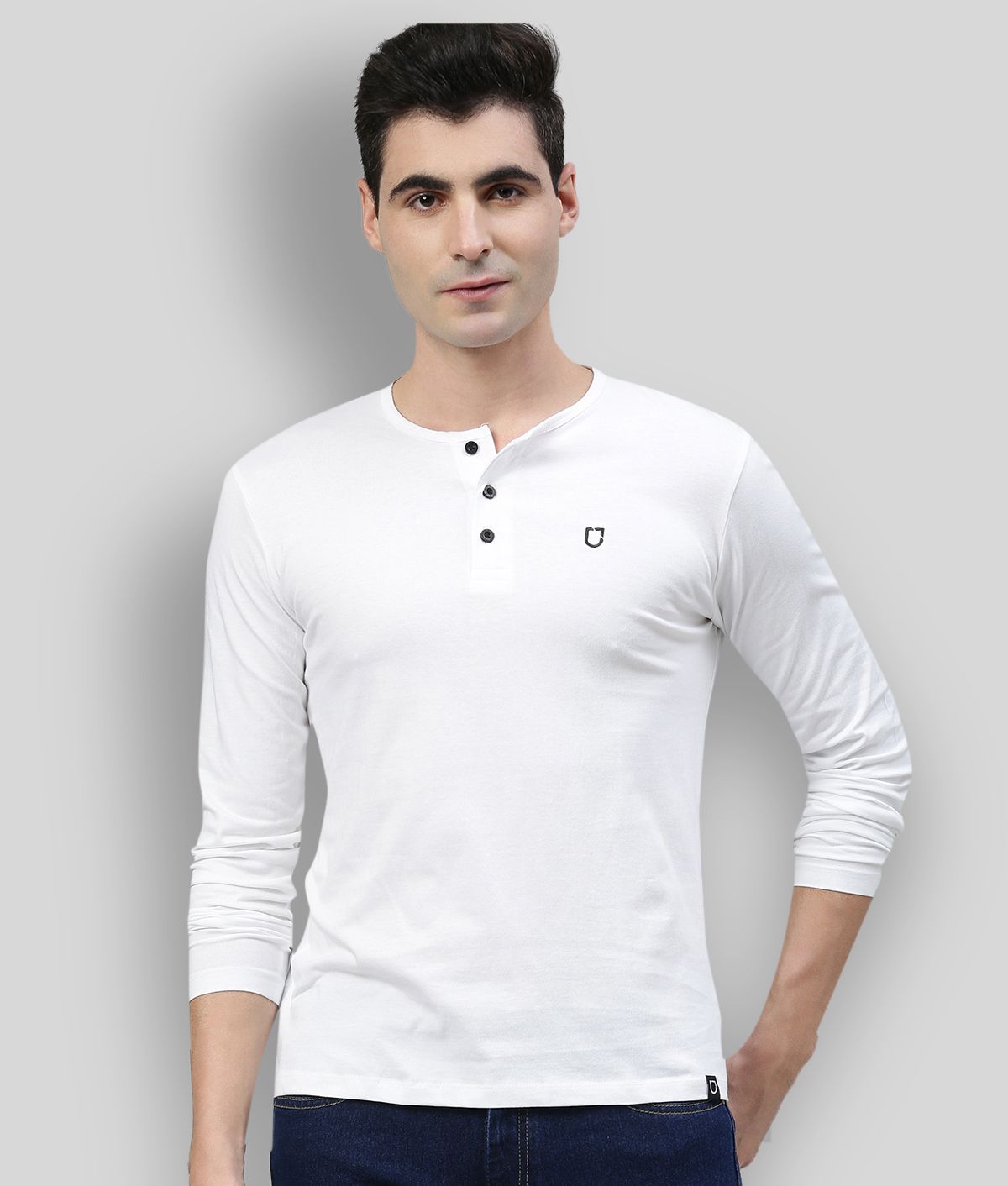     			Urbano Fashion Pack of 1 Cotton Slim Fit Men's T-Shirt ( White )