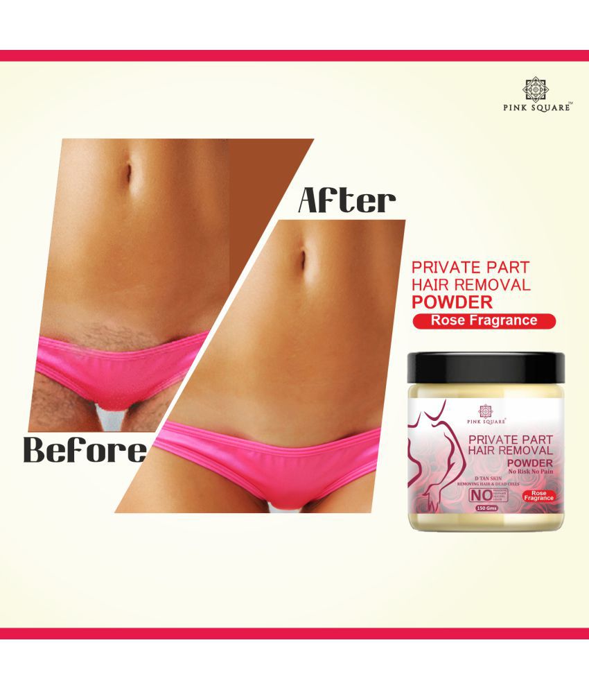     			Pink Square Premium Rose Fragrance Hair Removal Powder Wax Hair Removal Powder For Underarms, Hand, Legs & Bikini Line, No Pain 150 g