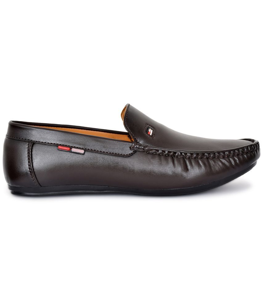     			SHUAN Brown Loafers