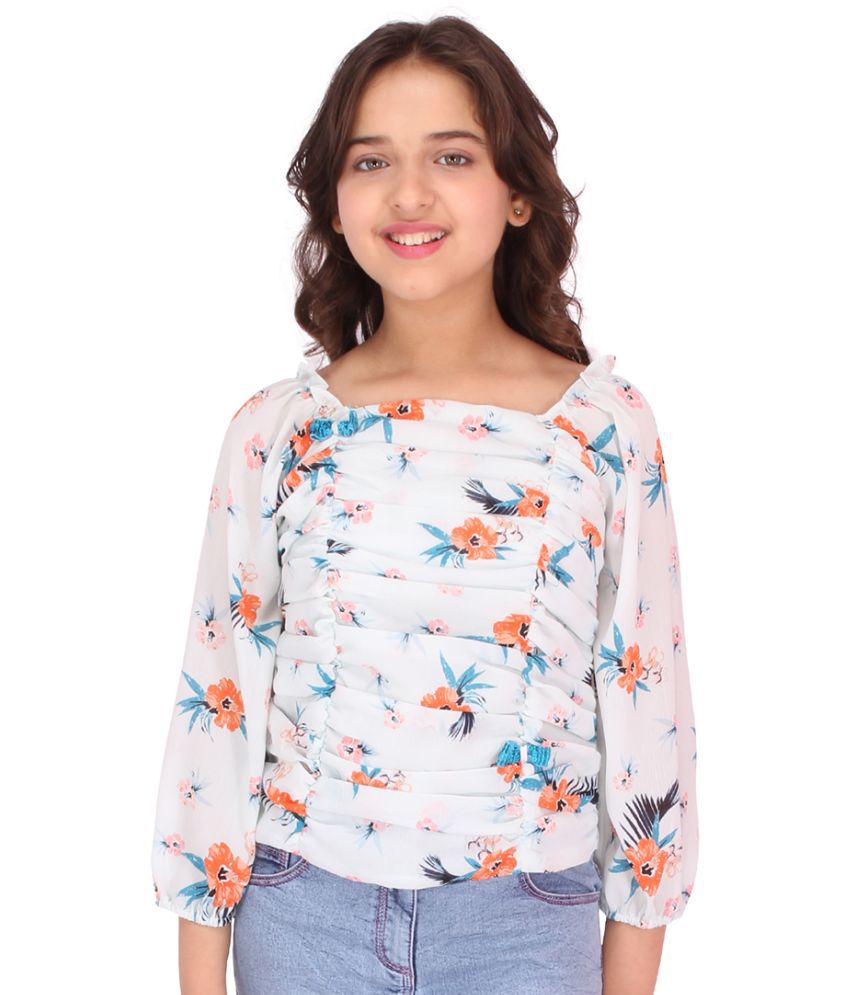     			Smart Casual Floral Printed Top