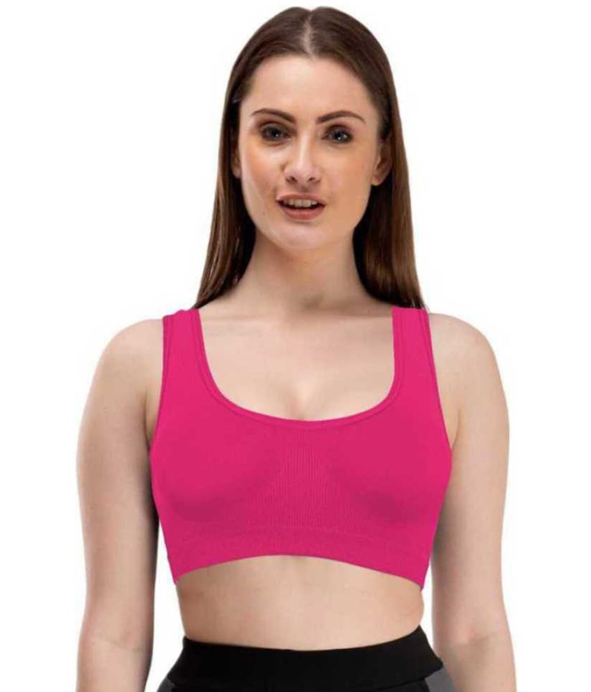     			ComfyStyle Cotton Lycra Air Bra - Pink Single