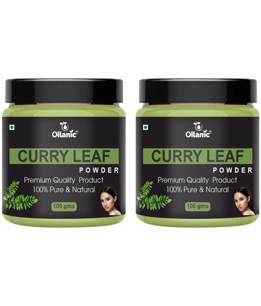     			Oilanic Natural Curry Leaf Powder For Haircare Face Pack Masks 200 gm Pack of 2