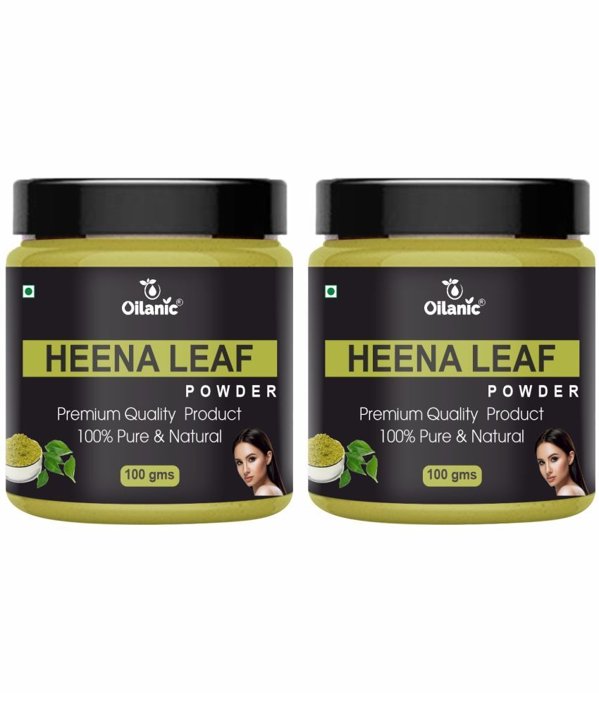     			Oilanic Natural Heena Leaf Powder For Haircare Face Pack Masks 200 gm Pack of 2