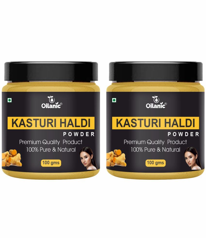     			Oilanic Natural Kasturi Haldi Powder For Haircare Face Pack Masks 200 gm Pack of 2