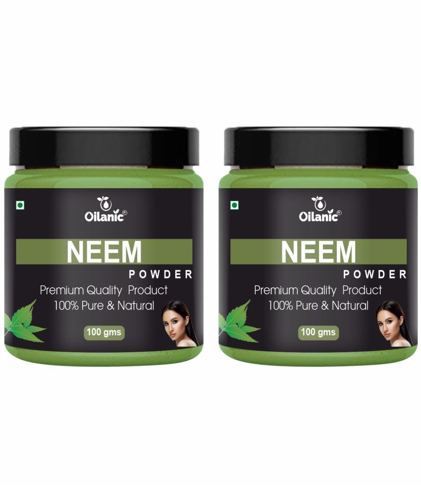     			Oilanic Natural Neem Powder For Haircare Face Pack Masks 200 gm Pack of 2