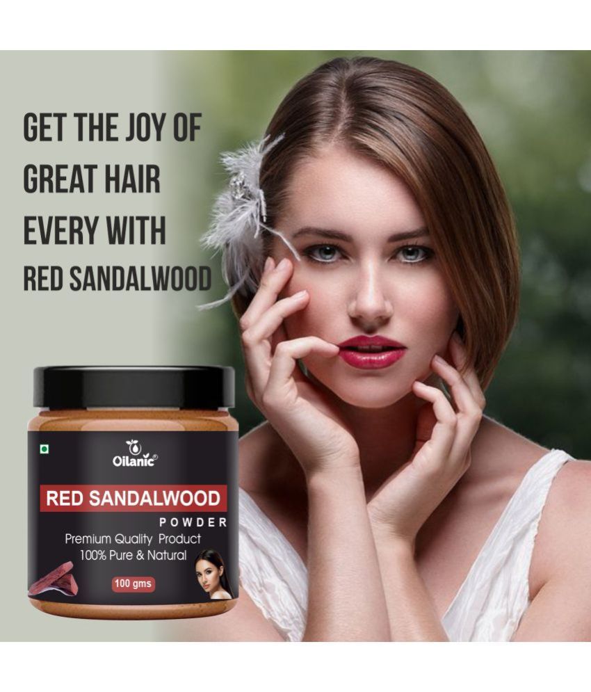     			Oilanic Natural Red Sandalwood Powder For Haircare Face Mask Masks 100 gm