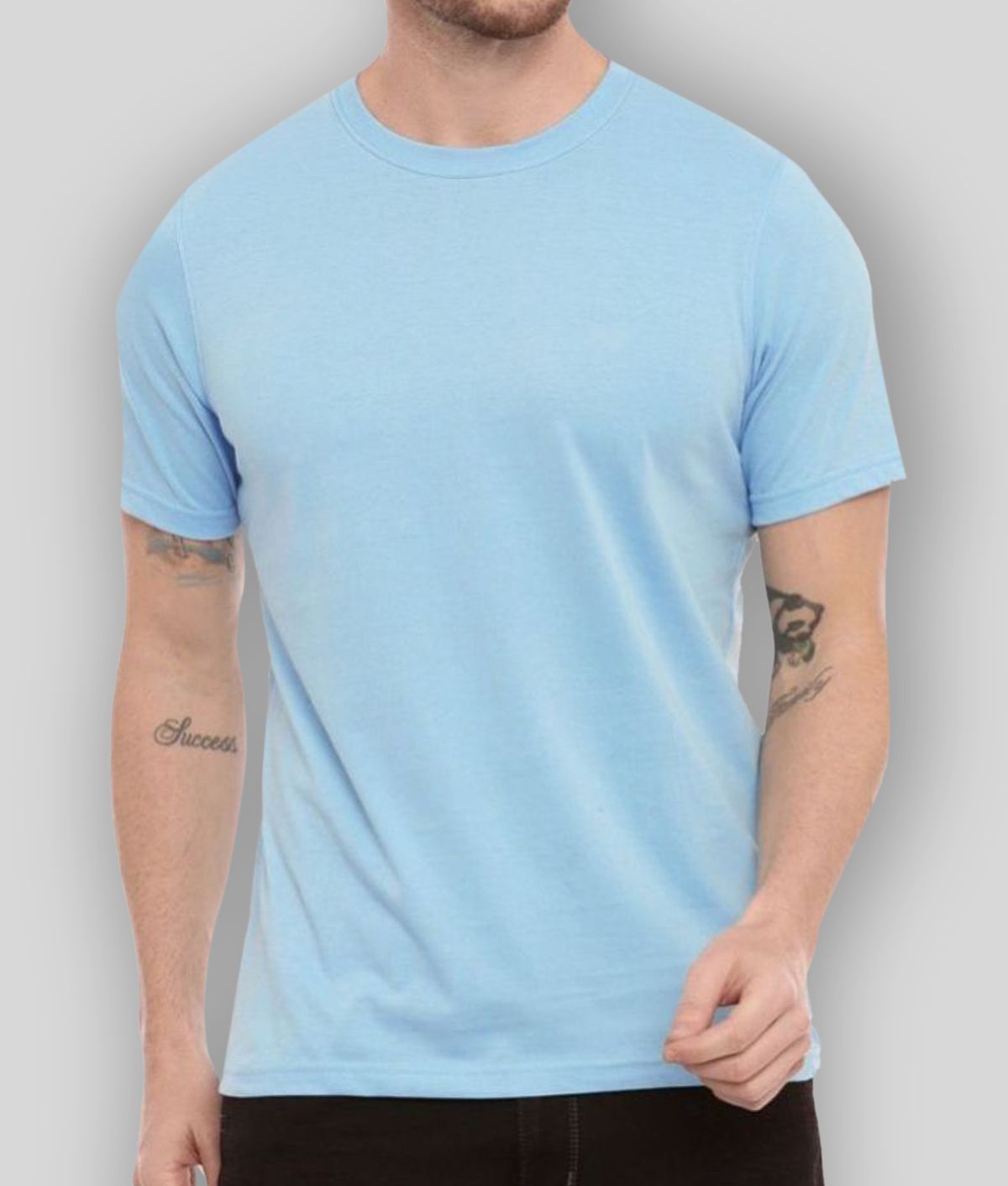     			SKYRISE - Turquoise Cotton Slim Fit Men's T-Shirt ( Pack of 1 )