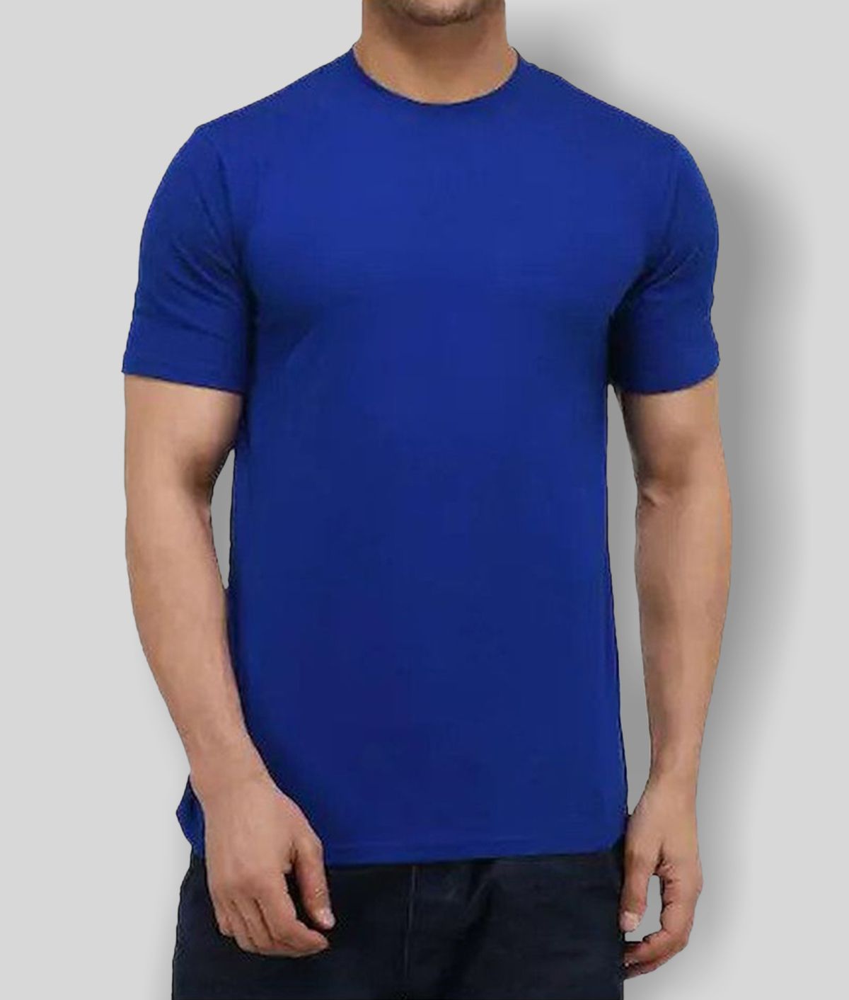     			SKYRISE - Blue Cotton Slim Fit Men's T-Shirt ( Pack of 1 )