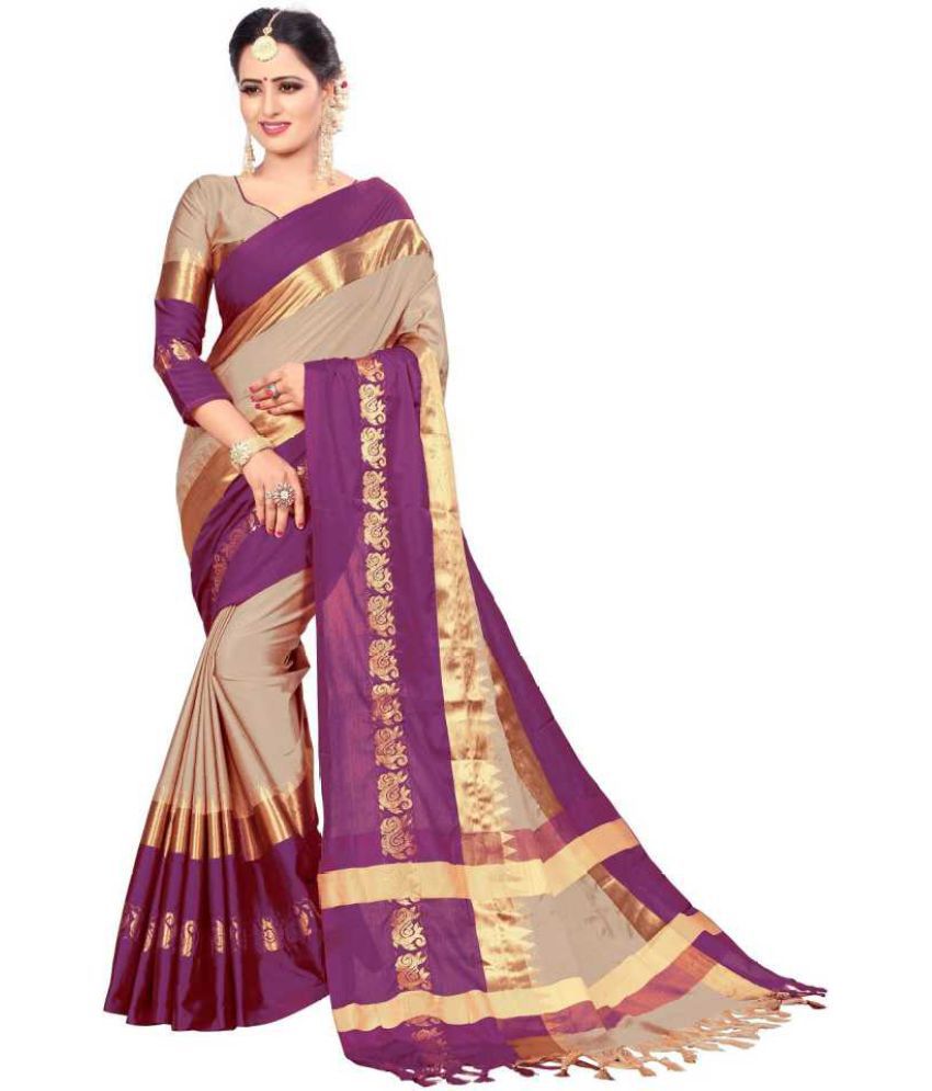     			fab woven - Multicolour Silk Blend Saree With Blouse Piece ( )