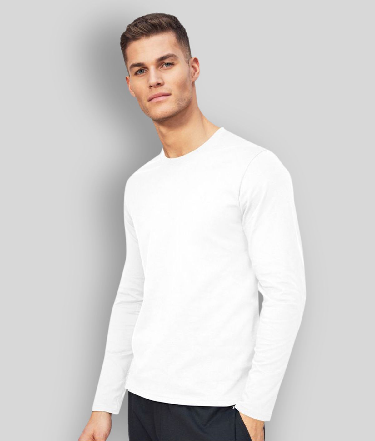     			ESPARTO - White Cotton Regular Fit Men's T-Shirt ( Pack of 1 )