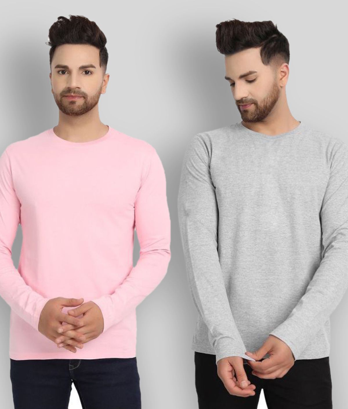     			ESPARTO - Pink Cotton Regular Fit Men's T-Shirt ( Pack of 2 )