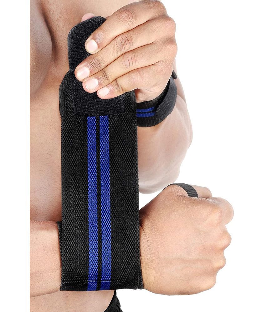     			Wrist Support Gym Band Strap for Weightlifting Pain Relief with Thumb Loop Grip for Both Men and Women 1 Pair