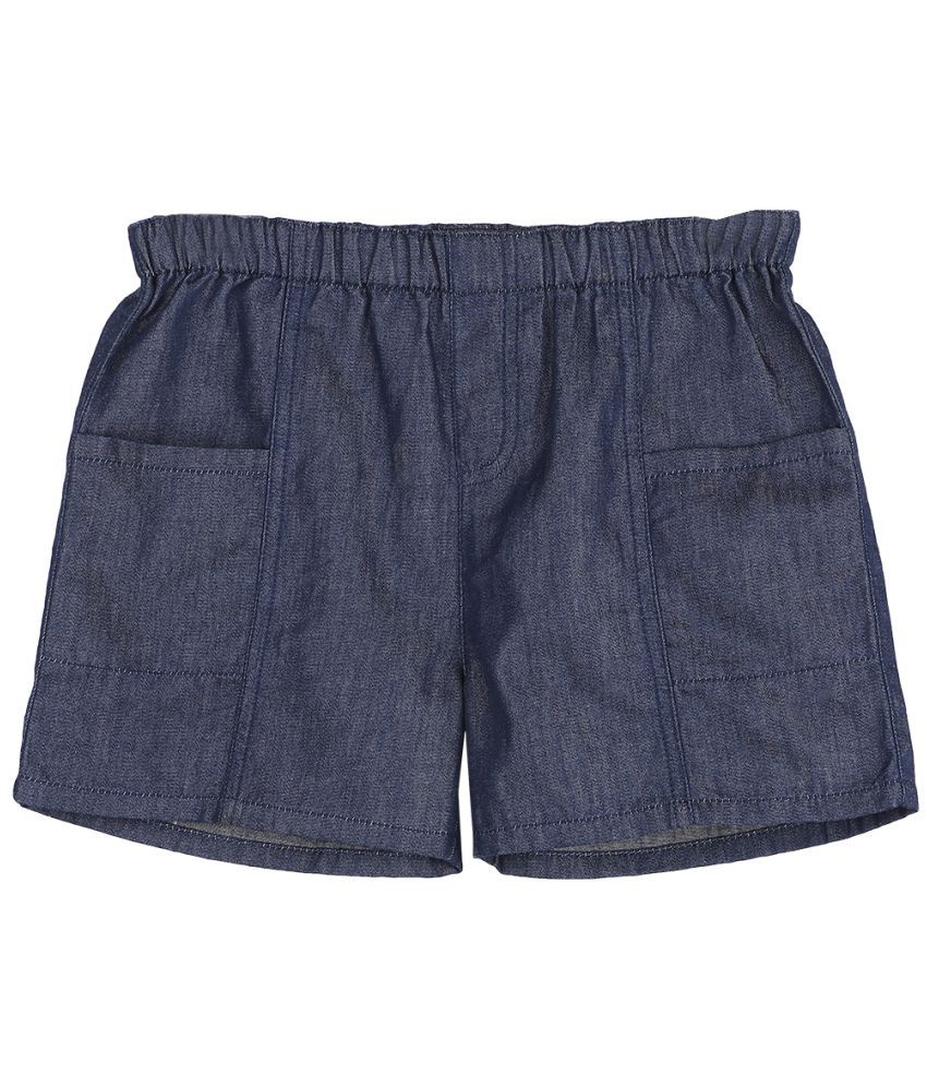 Beebay Rinse Wash Denim Pull-On Shorts Blue
