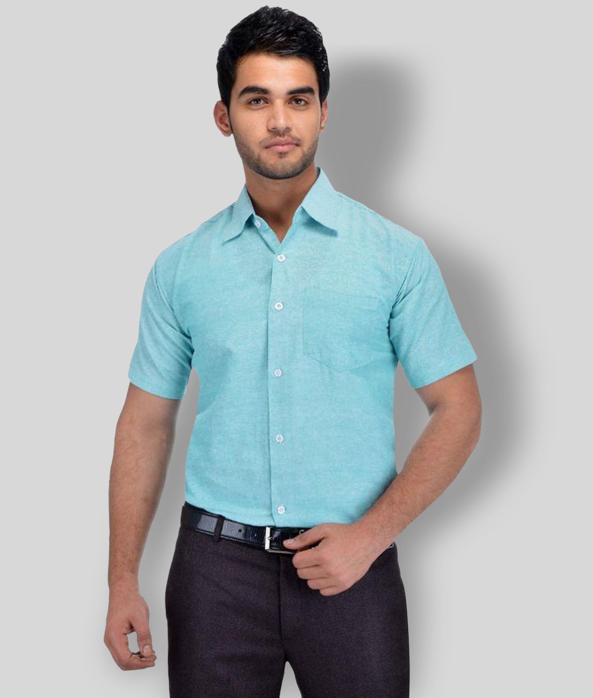     			DESHBANDHU DBK - Blue Cotton Regular Fit Men's Formal Shirt (Pack of 1)