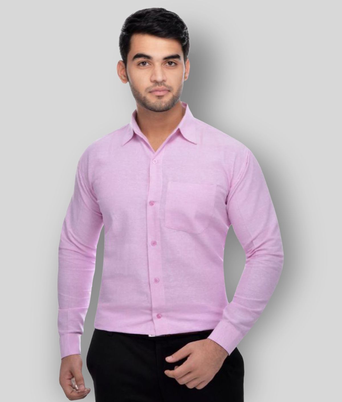     			DESHBANDHU DBK - Pink Cotton Regular Fit Men's Formal Shirt ( Pack of 1 )