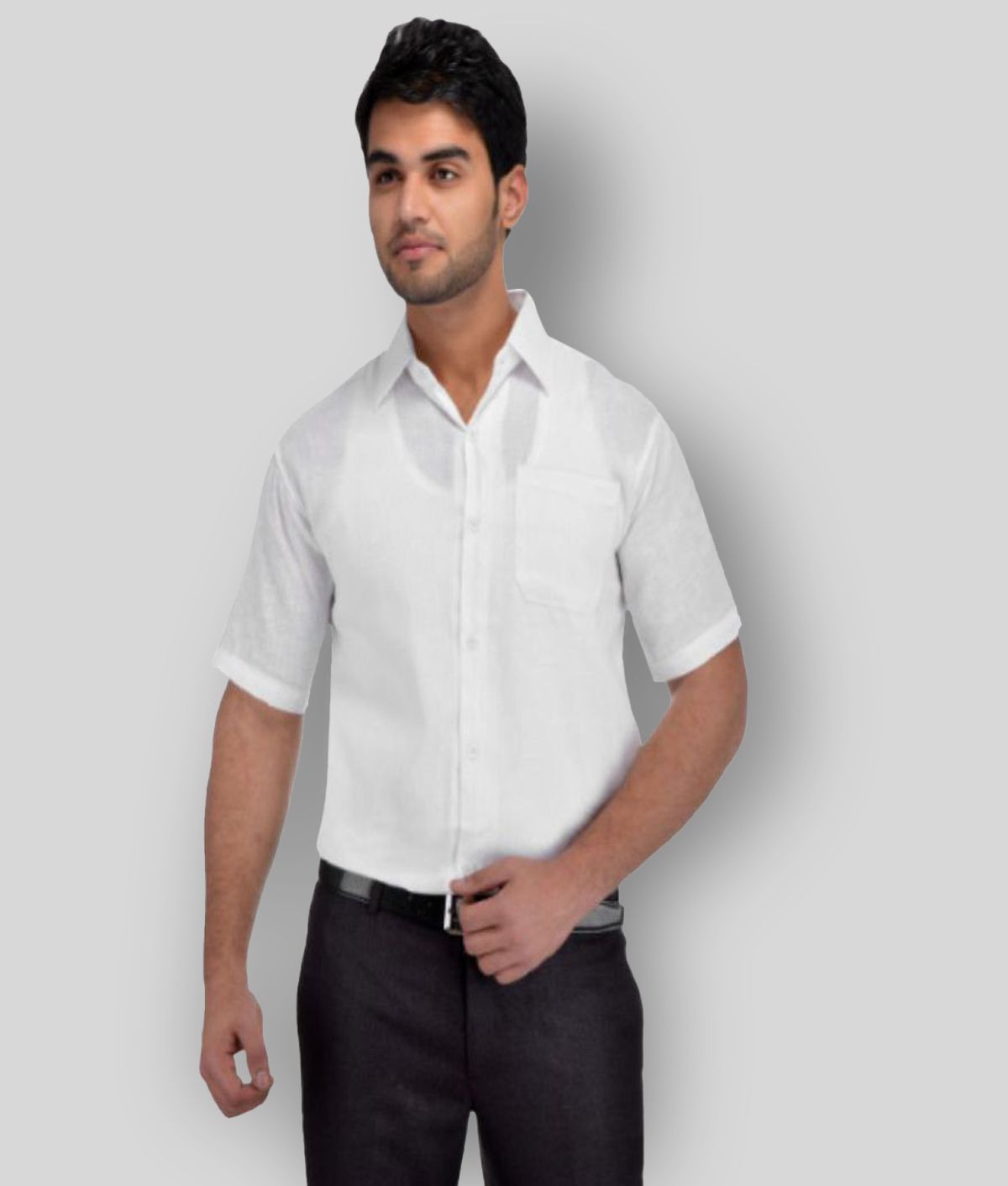     			DESHBANDHU DBK - White Cotton Regular Fit Men's Formal Shirt (Pack of 1)