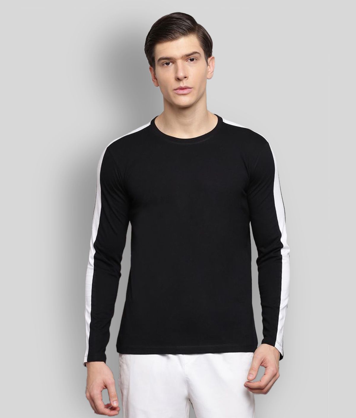     			David Crew - Black Cotton Regular Fit Men's T-Shirt ( Pack of 1 )