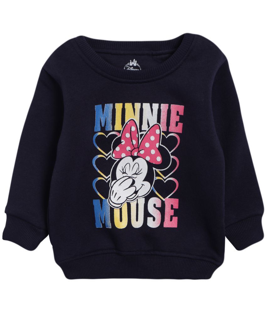     			MINNIE & FRIENDS GIRLS SWEAT SHIRT ROUND NECK FULL SLEEVES SOLID NAVY