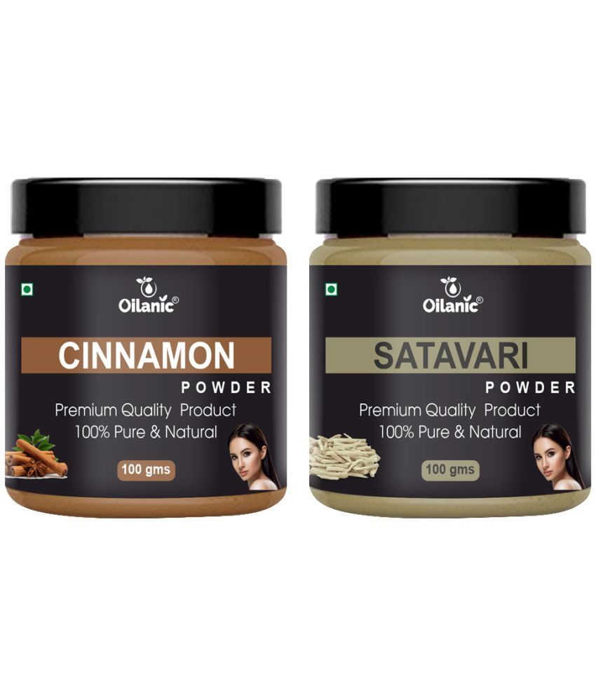     			Oilanic 100% Pure Cinnamon Powder & Satavari Powder For Skin Hair Mask 200 g Pack of 2