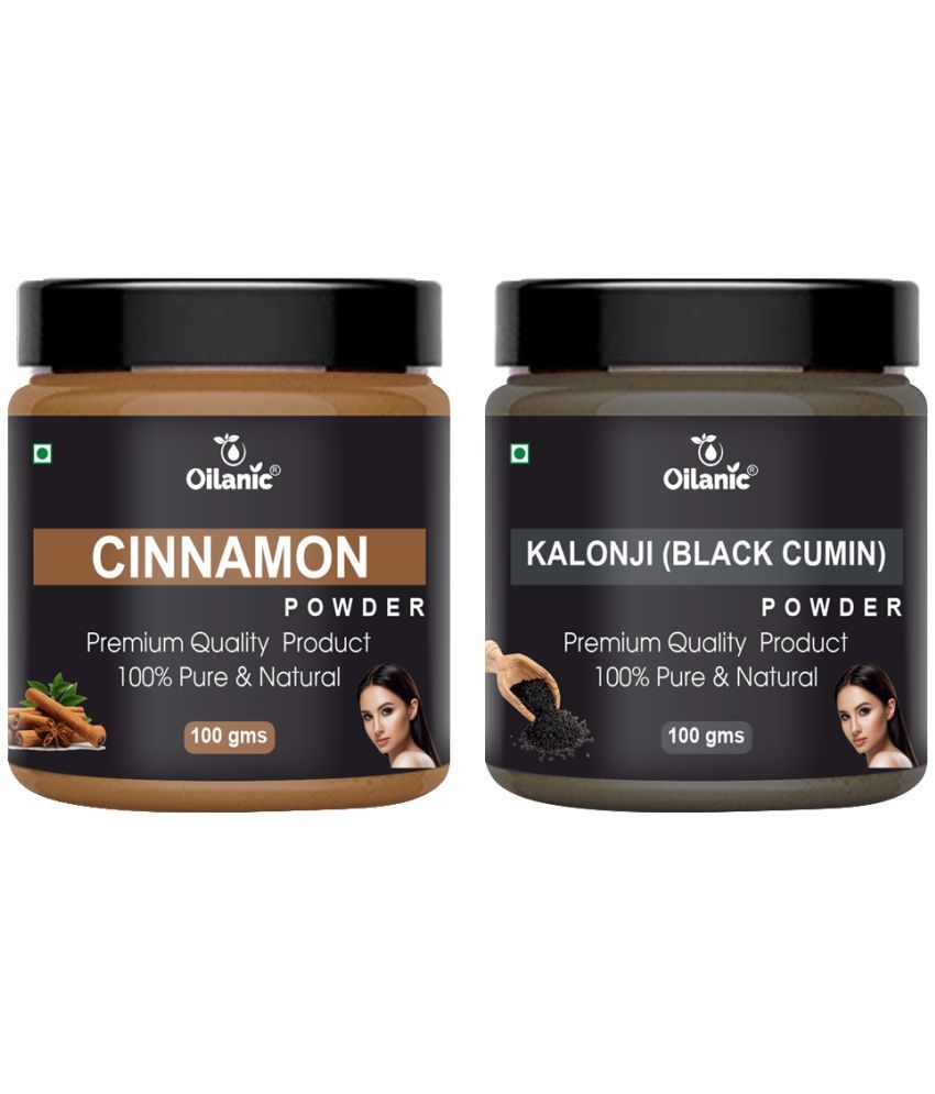     			Oilanic 100% Pure Cinnamon Powder & Kalonji Powder For Skin Hair Mask 200 g Pack of 2