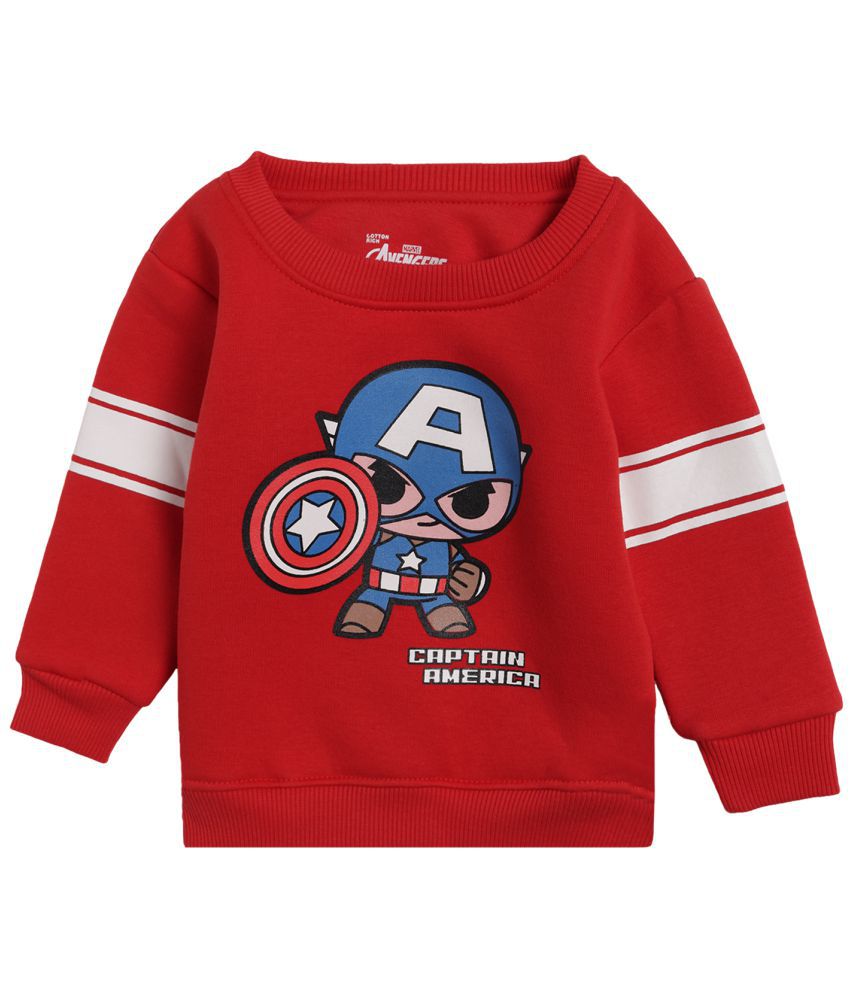     			AVENGERS BOYS SWEAT SHIRT ROUND NECK FULL SLEEVES SOLID RED M NEW