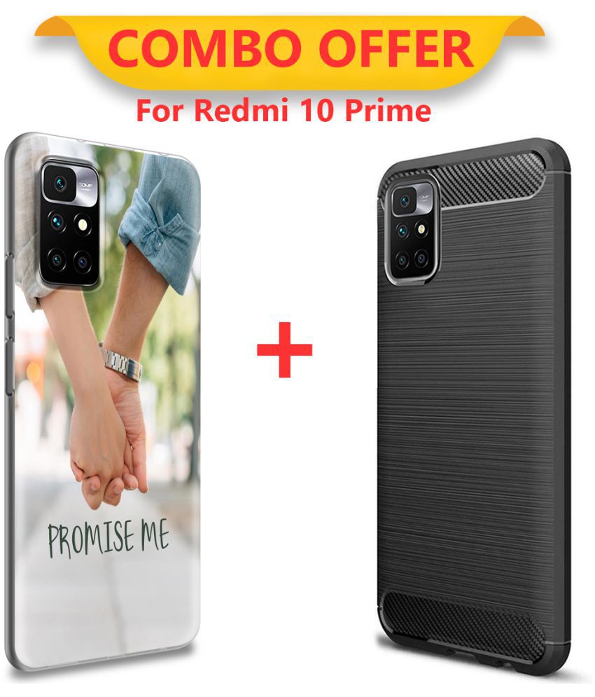     			NBOX Printed Cover For redmi 10 prime Premium look case Pack of 2