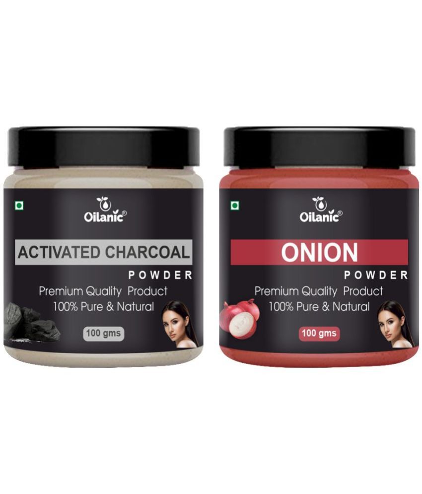 Oilanic 100% Activated Charcoal Powder & Onion Powder For Skincare Hair  Mask 200 g Pack of 2: Buy Oilanic 100% Activated Charcoal Powder & Onion  Powder For Skincare Hair Mask 200 g