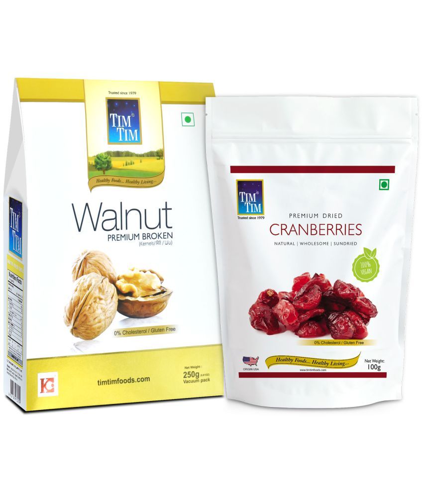     			Tim Tim Premium broken walnuts and premium Dried Cranberries Combo, 350g