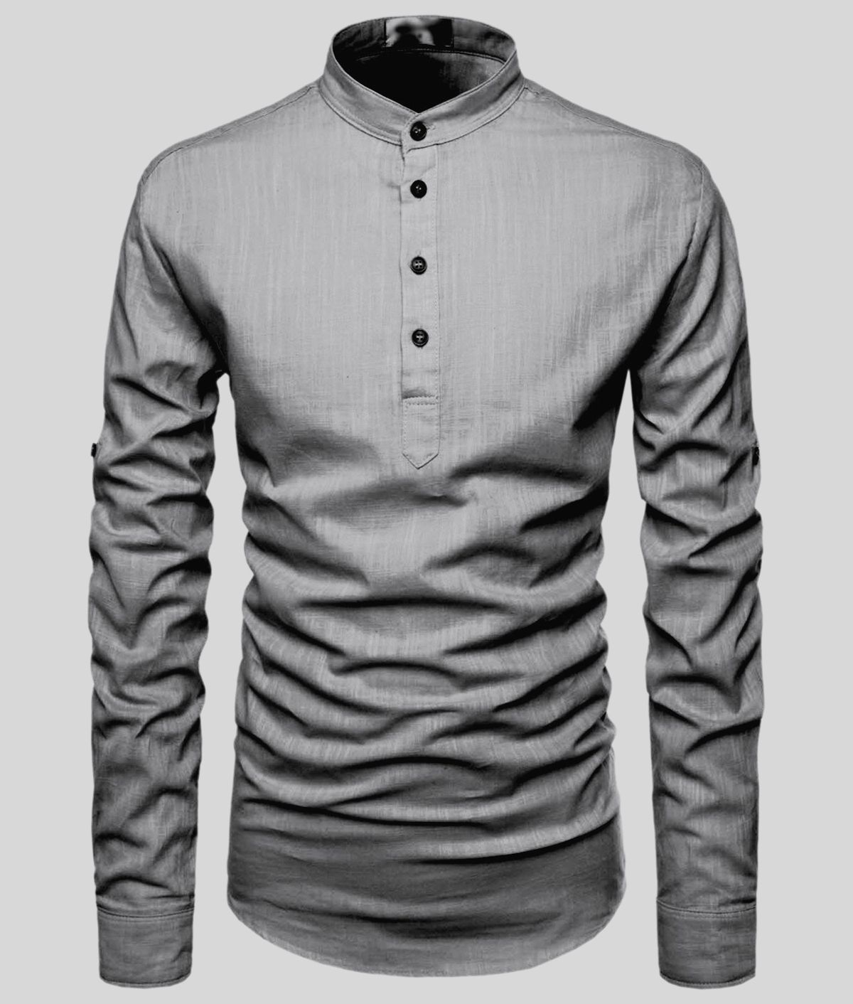     			Vida Loca - Grey Linen Slim Fit Men's Casual Shirt (Pack of 1)