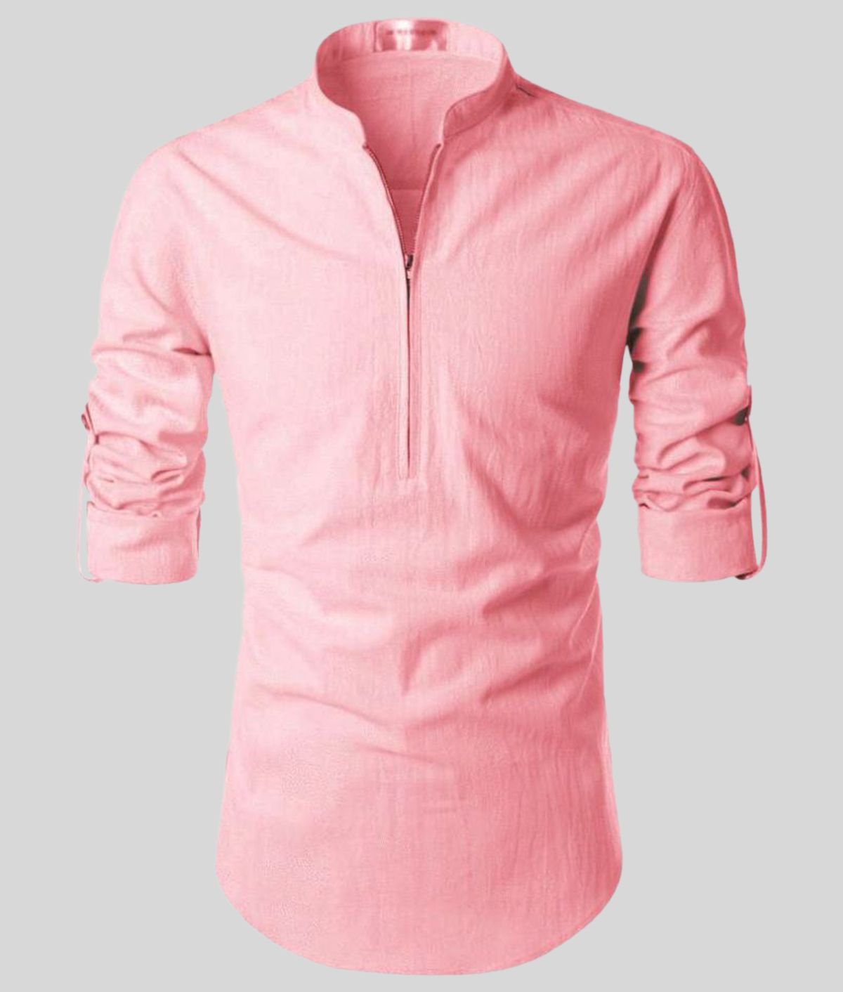     			Vida Loca - Pink Linen Slim Fit Men's Casual Shirt (Pack of 1)