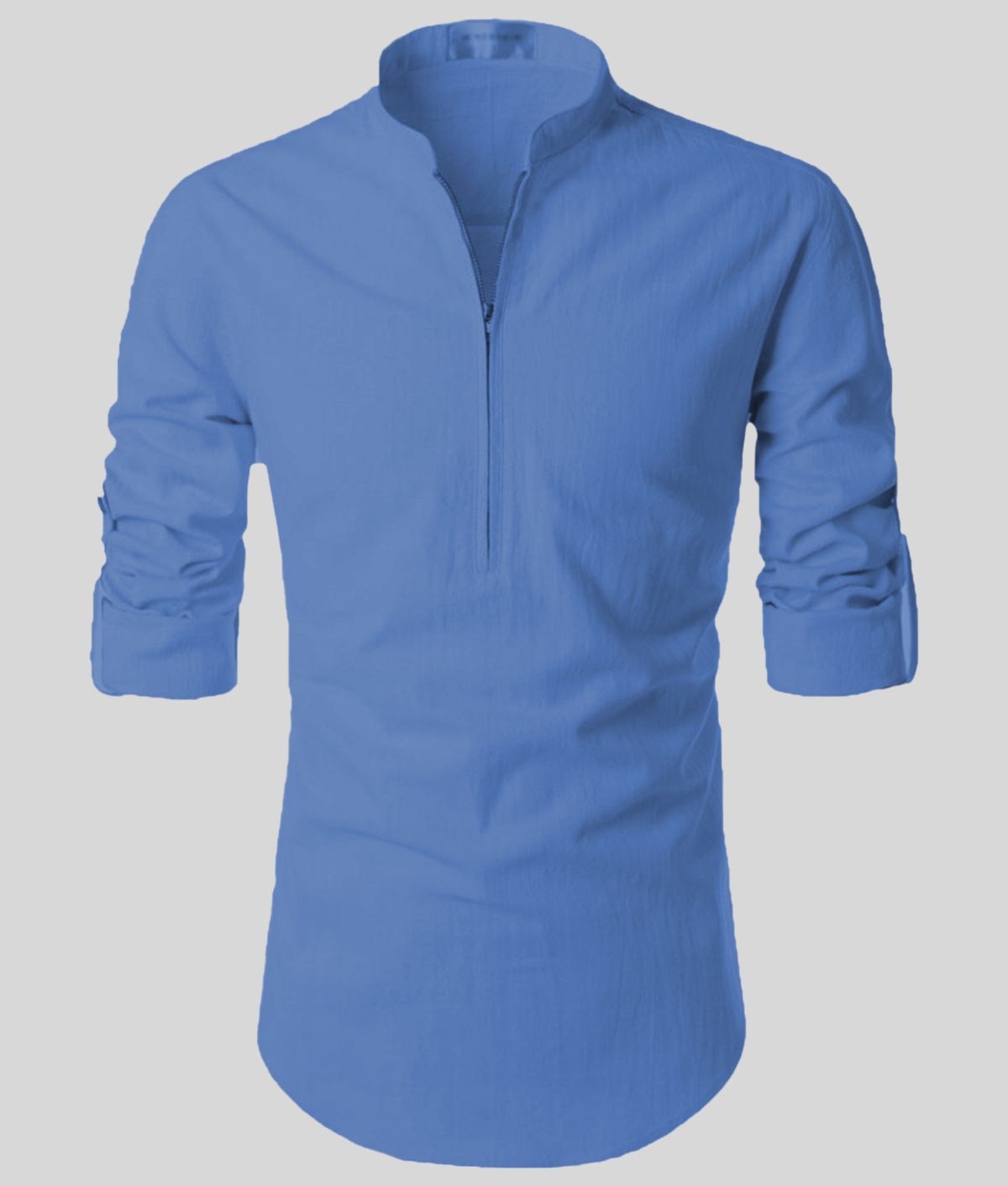     			Vida Loca - Blue Linen Slim Fit Men's Casual Shirt (Pack of 1)