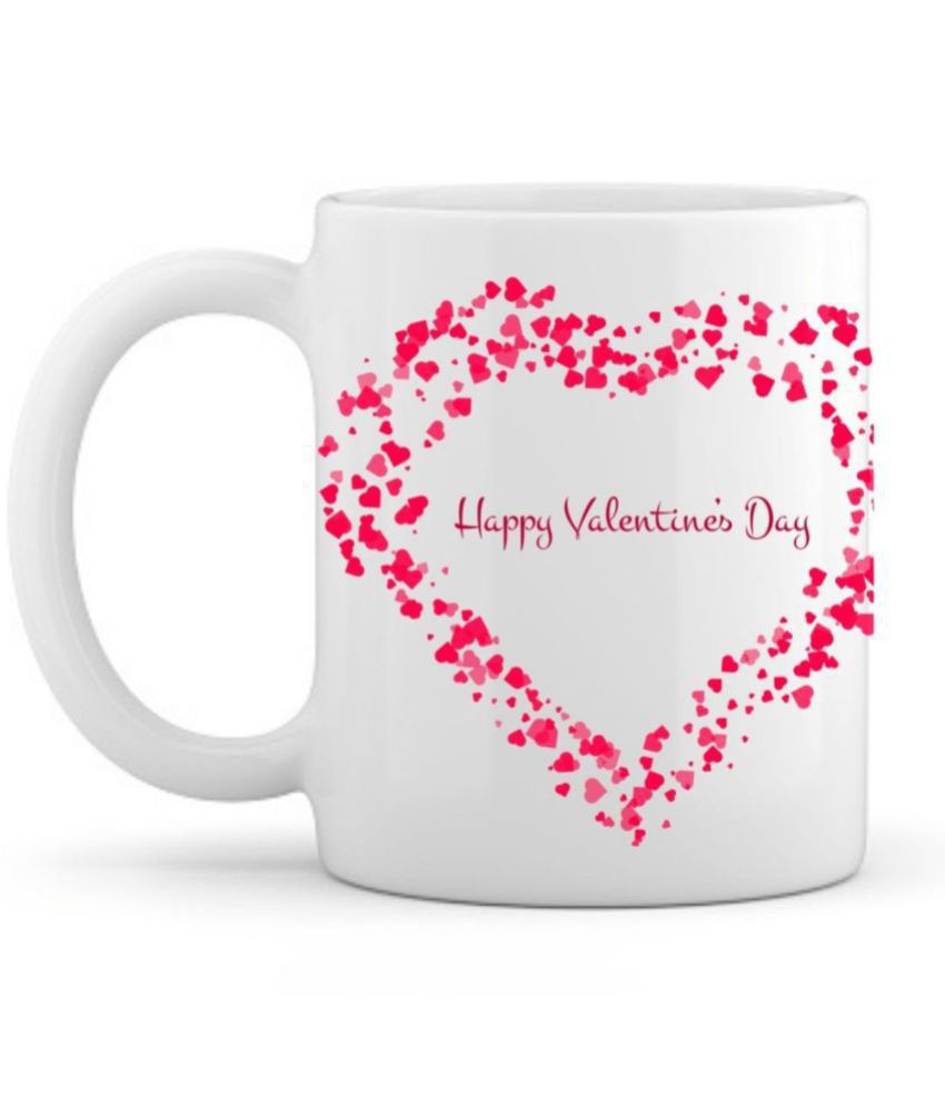     			thrifkart Heart printed Mugs Ceramic Coffee Mug 1 Pcs 350 mL