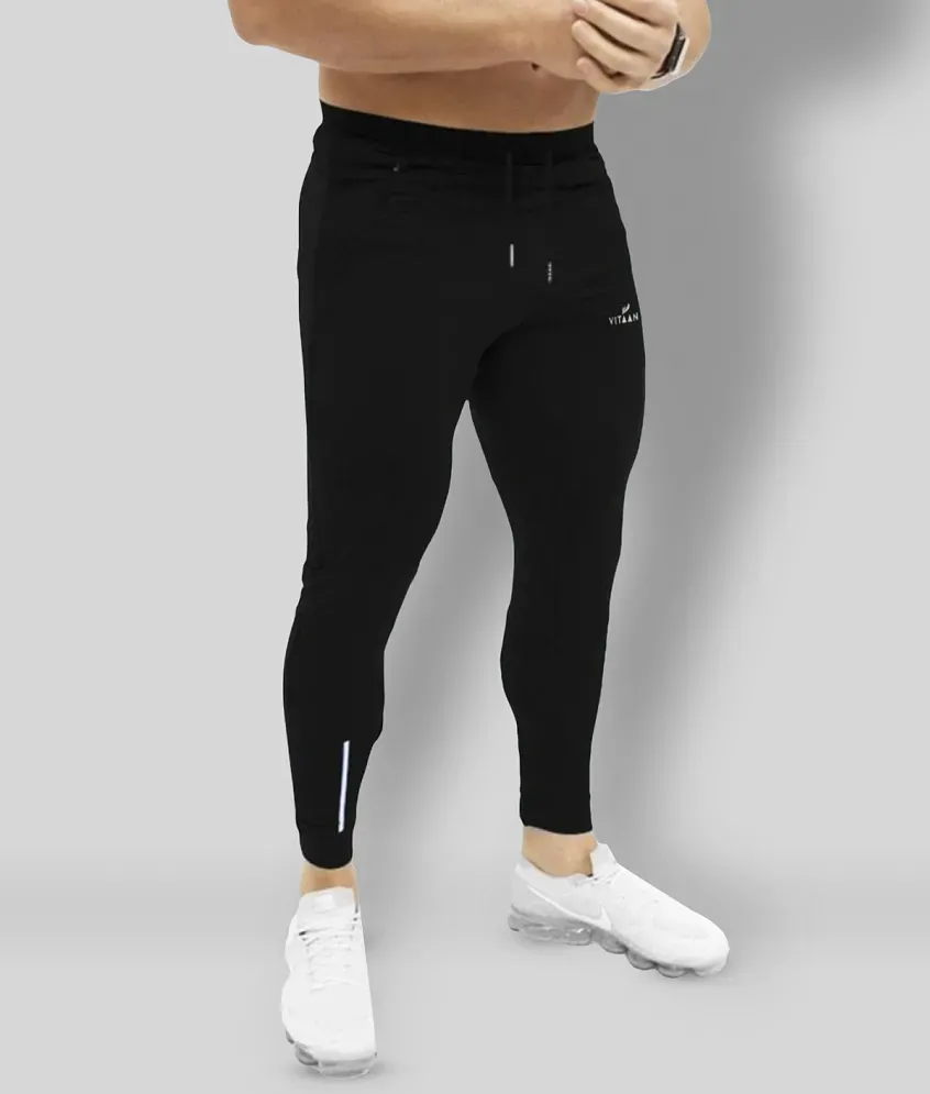 Solid Black Men's Plus Size 4way Lycra Joggers Track Pant, Daily Wear at Rs  275/piece in Gandhinagar