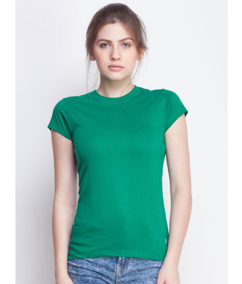     			Dollar Missy Cotton Green T-Shirts - Single