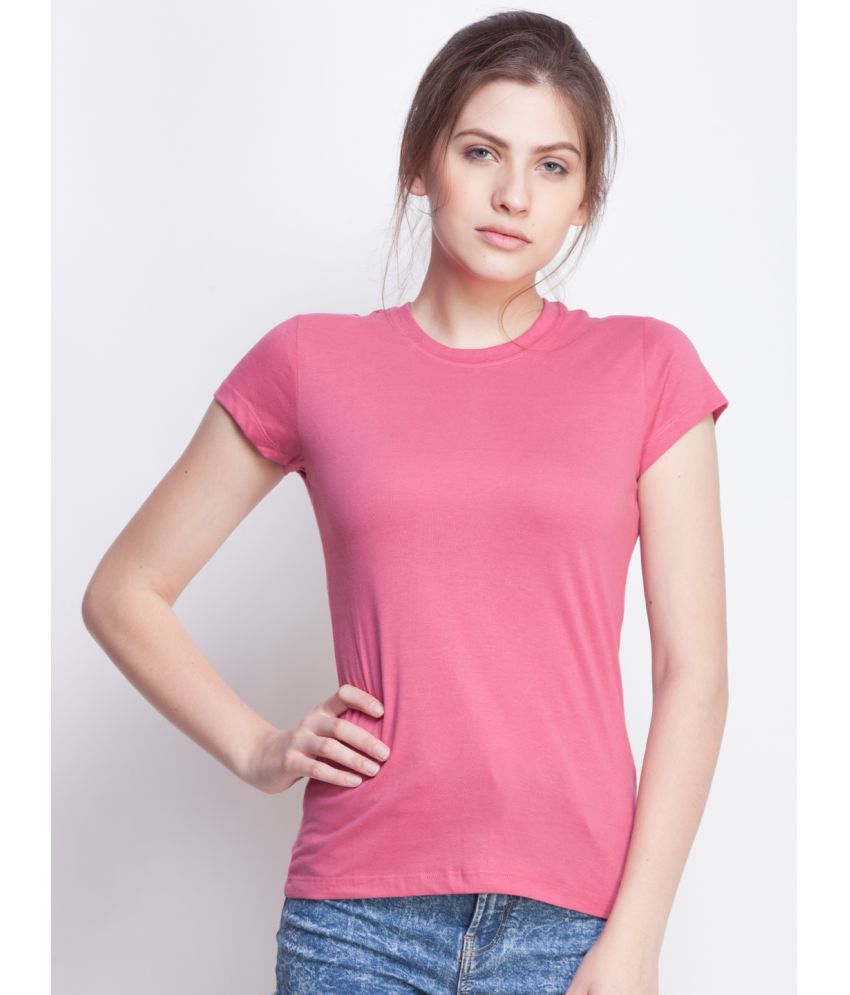     			Dollar Missy Cotton Pink T-Shirts - Single